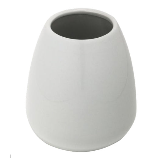 Porta Spazzolino da Denti in Ceramica Bianco Elegante Bagno Gilda Metaform