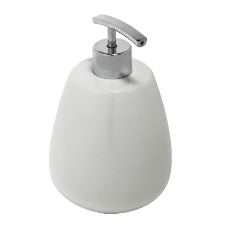 Dispenser Porta Sapone Liquido da Bagno in Porcellana Bianco Gilda Metaform