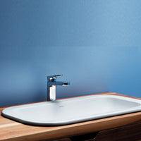 Lavabo Incasso Mod. Glaze 69X38 Ceramica Azzurra Design Moderno