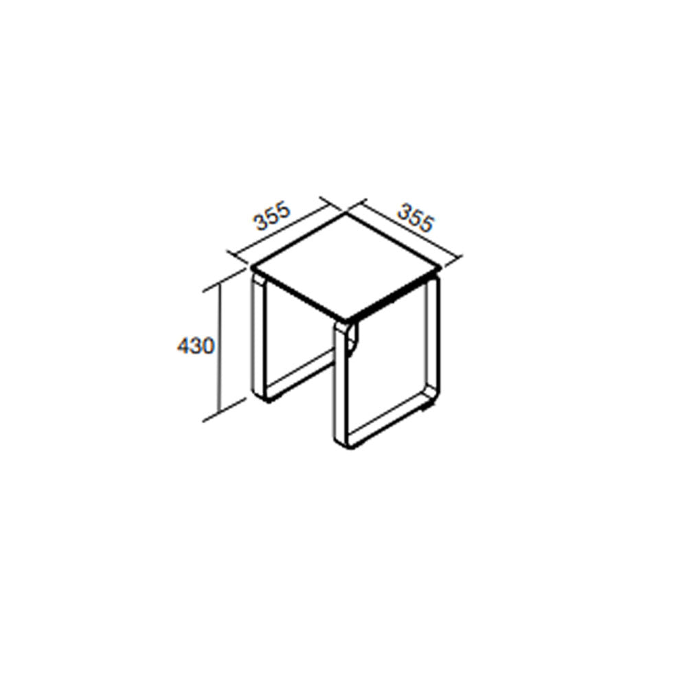 Sgabello doccia in Abs con struttura in alluminio lucido by Koh-i-Noor - Bianco