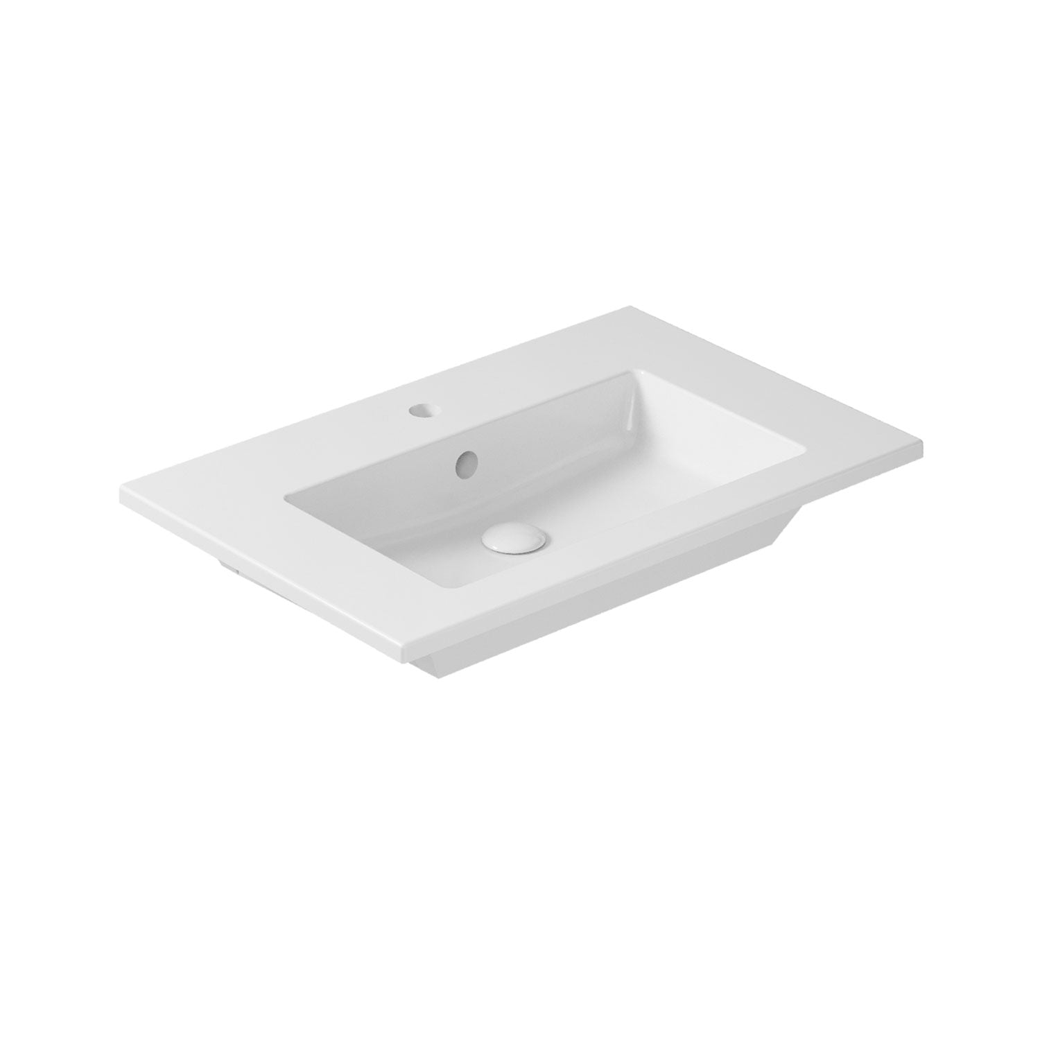 Lavabo ad incasso/sospeso serie Eden di Ceramica Galassia - Bianco lucido 71x46cm