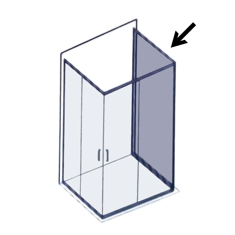 Pannello fisso da cm 70 per box doccia Smart in cristallo temperato opaco 6 mm 