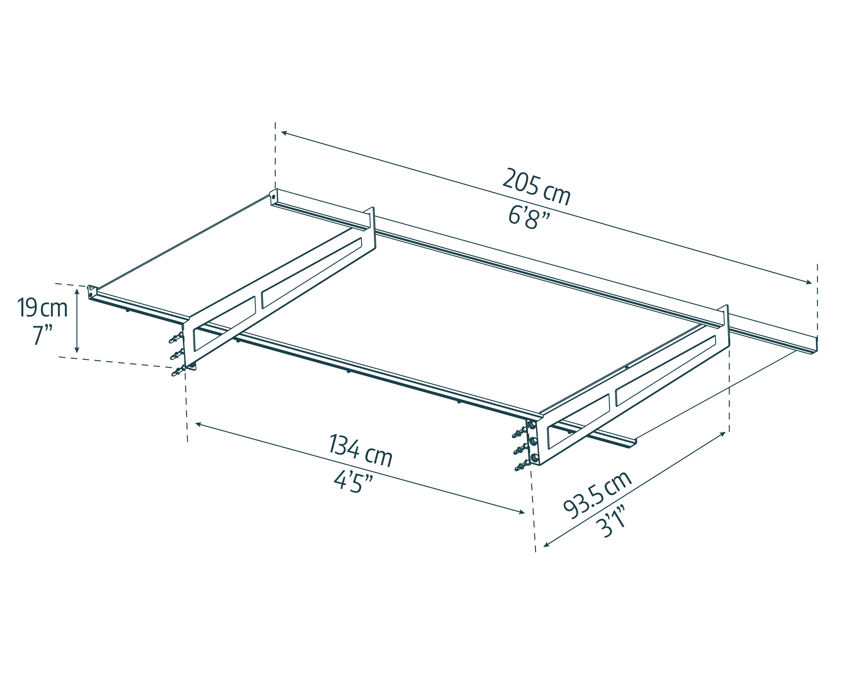 Canopia Bremen Pensilina Da Esterno  205X93 cm Trasparente