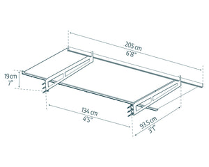 Canopia Bremen Pensilina Da Esterno  205X93 cm Trasparente