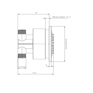 Soffione doccia ABS autopulente e orientabile Bossini Cubic Reg 100x100 