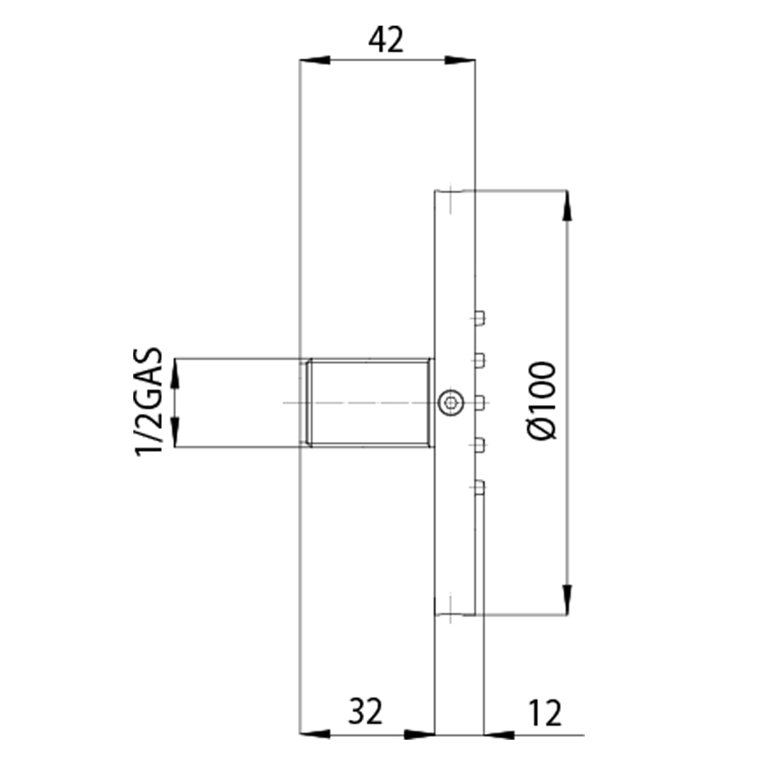 Soffione doccia autopulente ottone cromato Bossini Tondo Flat diametro 100 mm