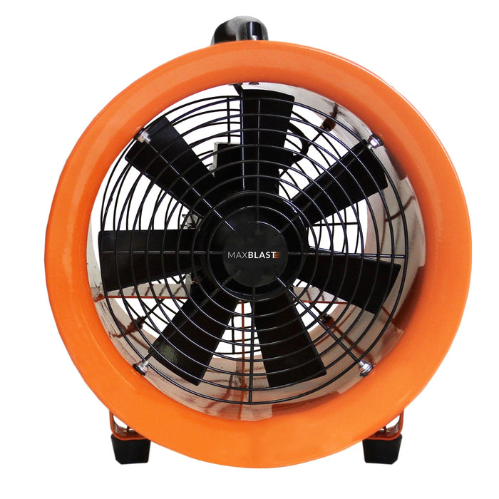 Ventilatore Estrattore Aria Industriale con Tubo Dotto Aspira Polveri e Fumo o Soffia Aria Pulita Ventola Reversibile - 300mm - Dotto 6m