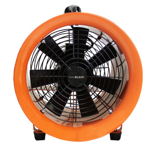 Ventilatore Estrattore Aria Industriale con Tubo Dotto Aspira Polveri e Fumo o Soffia Aria Pulita Ventola Reversibile - 300mm - Dotto 6m - 110V