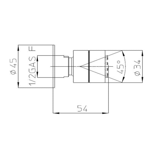 Soffione doccia autopulente ottone cromato Bossini Tondo Gom diametro 34 mm