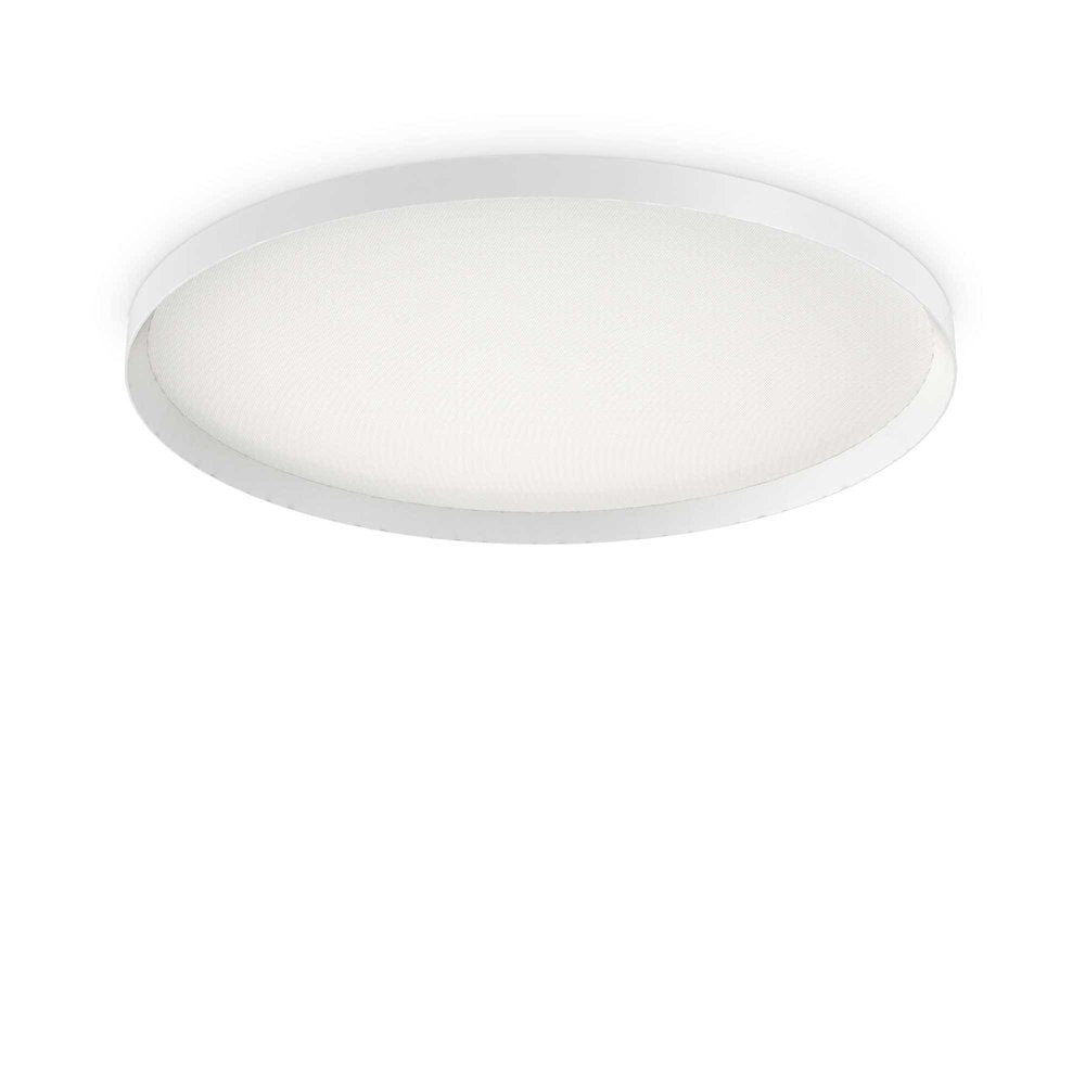 Plafoniera Moderna Fly Alluminio-Materie Plastiche Bianco Led 65W 4000K D90Cm