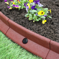 Monster Shop - Bordatura per Aiuole Bordo Prato da Giardino Palizzata Flessibile Fino a 70° in Gomma Resistente agli UV Pezzi da 1.2m - Terracotta - 28 Pezzi