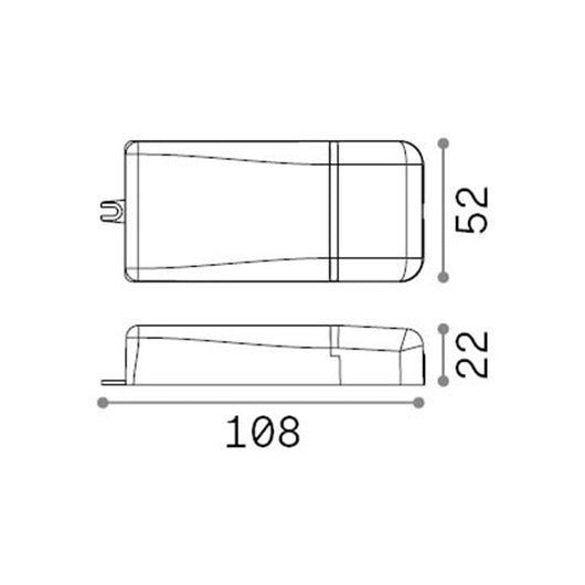 Driver 1-10V-Push Fly Materie Plastiche 20W 500Ma