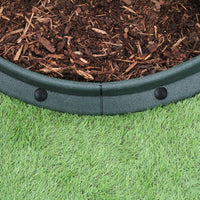 Monster Shop - Bordatura per Aiuole Bordo Prato da Giardino Palizzata Flessibile Fino a 70° in Gomma Resistente agli UV Pezzi da 1.2m - Verde - 18 Pezzi