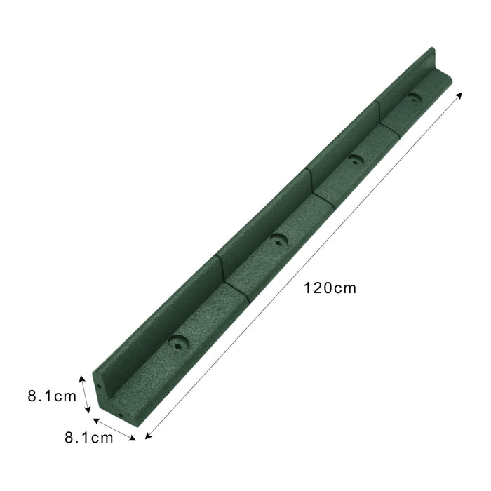 Monster Shop - Bordizzata Flessibatura per Aiuole Bordo Prato da Giardino Palile Fino a 70° in Gomma Resistente agli UV Pezzi da 1.2m - Verde - 16 Pezzi