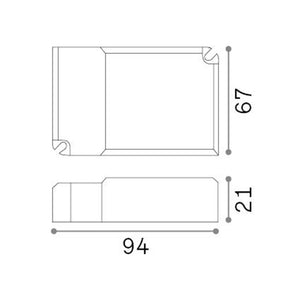 Driver 1-10V-Push Fly Materie Plastiche 32W 700Ma