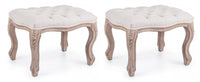 Set 2 Sgabelli Poggiapiedi 53x42x38h cm Diva Naturale