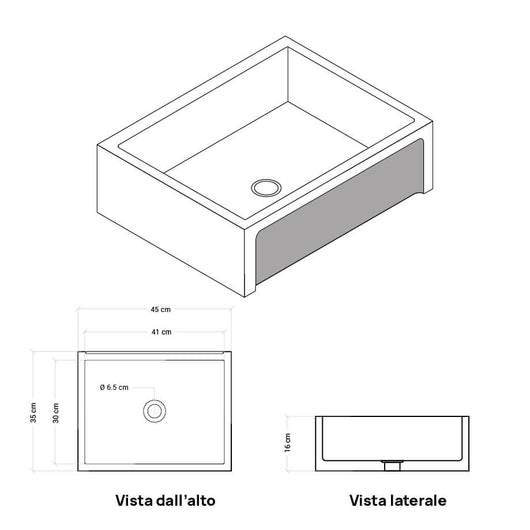 Lavello da Giardino Senza Rubinetto in Cemento Granulato di Marmo Madrid Rosa