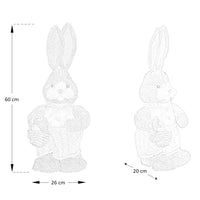 Coniglio pasquale rabbit in paglia rafia alto 60 cm per decorazioni