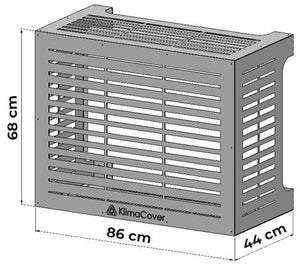 Copri Condizionatore 86x44x68 cm in Alluminio Classic M Bianco