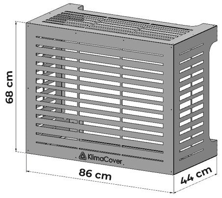 Copri Condizionatore 86x44x68 cm in Alluminio Classic M Bianco