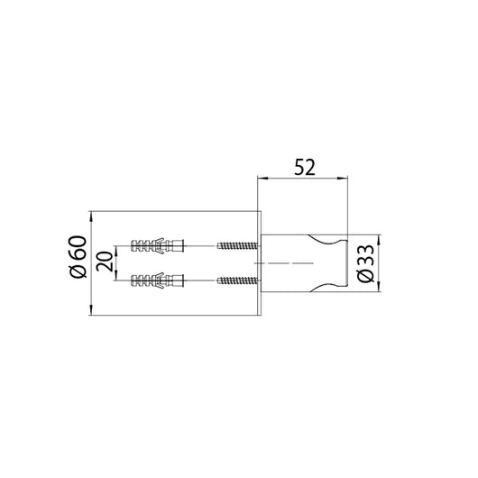 Supporto doccia di Bossini in acciaio inox satinato