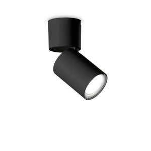 Plafoniera Moderna Toby Metallo Nero 1 Luce Gu10 7W 3000K Luce Calda