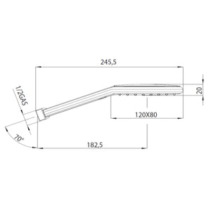 Doccia universale abs cromato 3 getti Bossini Kira LP diametro100 mm autopulente