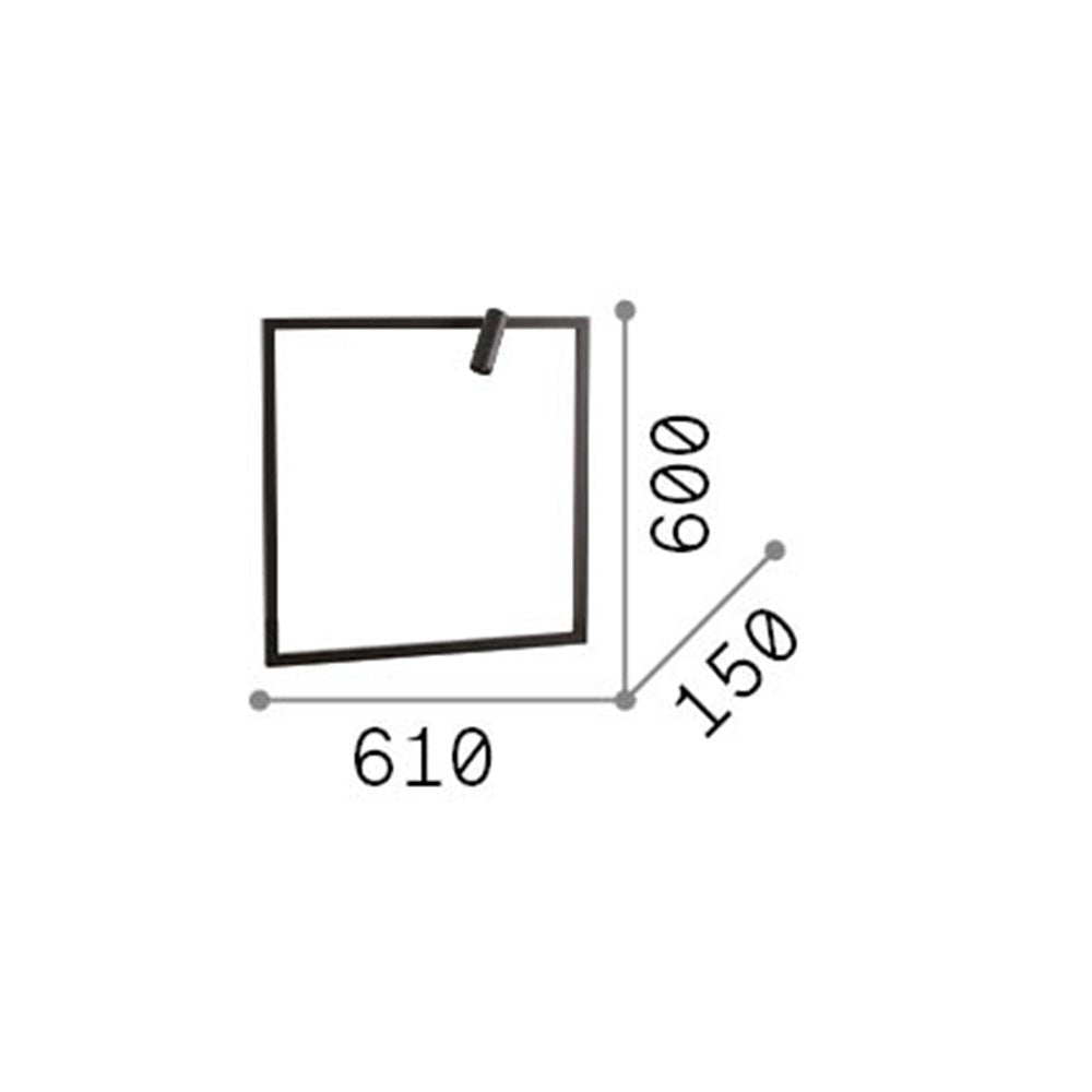 Applique Moderna Syntesi Metallo Nero Led 5W 3000K Luce Calda