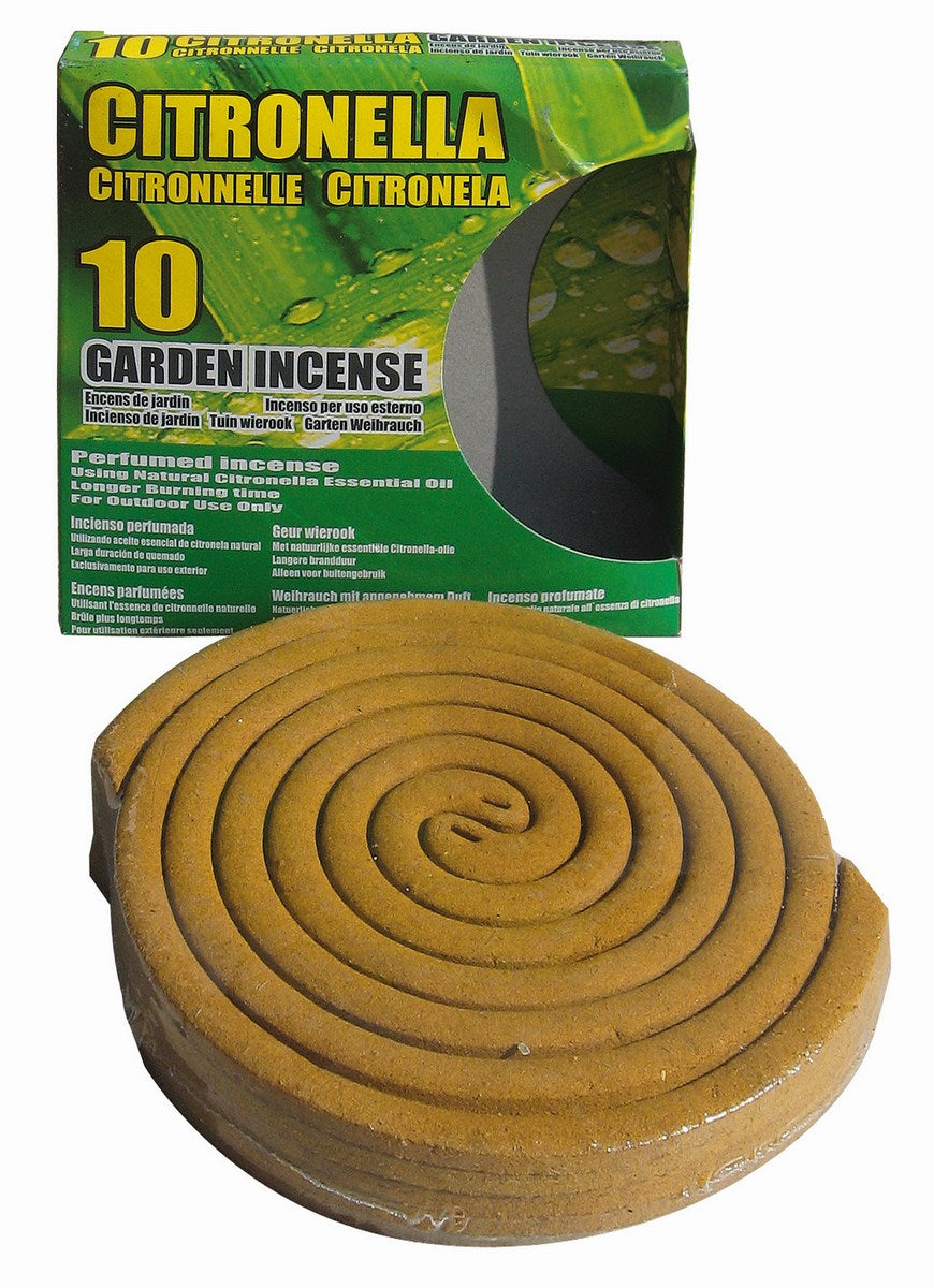 Zampirone Citronella da Giardino Spirale Anti Zanzara Profumata Incenso Pz 10