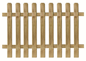 Staccionata in Legno Pronta Steccato Recinzione Assemblato Giardino 180 x 90 cm