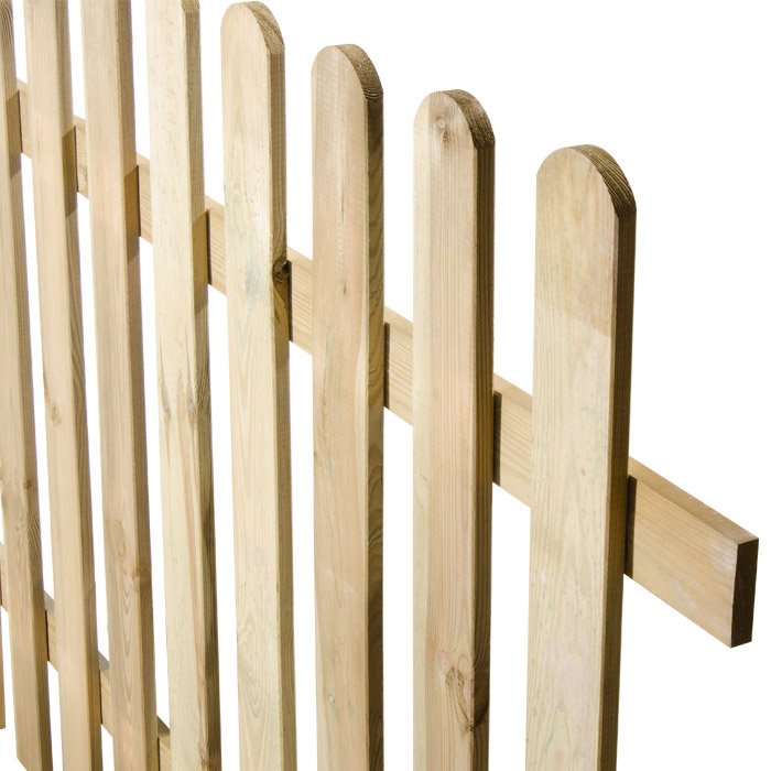 Staccionata in Legno Pronta Steccato Recinzione Assemblato Giardino 180 x 90 cm