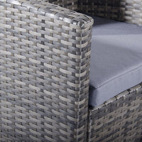 Set da Giardino Lipari Salottino Esterno Rattan Intrecciato Grigio Verdelook