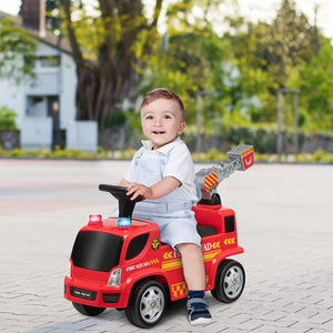 Camion Pompieri Cavalcabile per Bambini Sparabolle Rosso