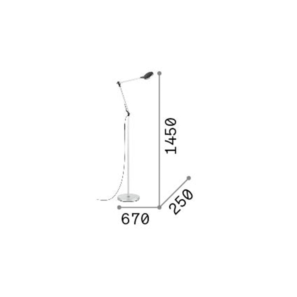 Piantana Moderna Futura Alluminio-Materie Plastiche Bianco Led 12,5W 4000K