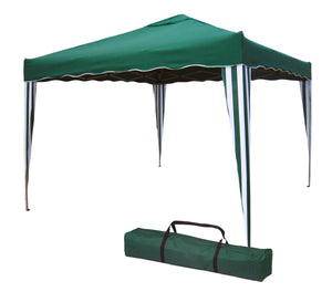 Gazebo Pieghevole 3 x 3 Trasportabile con Borsa in Metallo e Tessuto Verdelook Colore: Verde