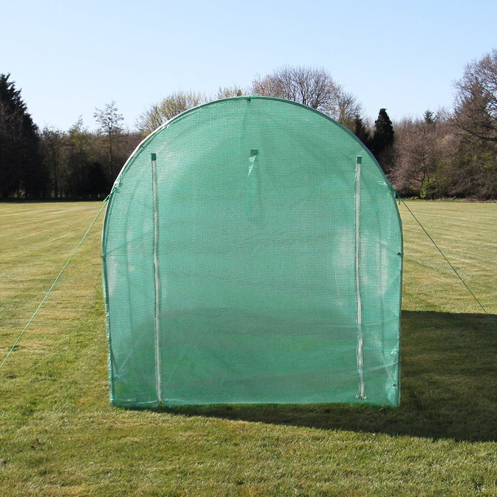 Serra da Giardino a Tunnel da Esterno in Polietilene Resistente alla Corrosione e Raggi UV Telaio in Ferro Galvanizzato per Piante Giardinaggio - 19mm - 4m x 2m