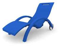 Lettino Chaise Longue da Esterno Giardino Inclinabile con Ruote Arkema Serendipity Blu