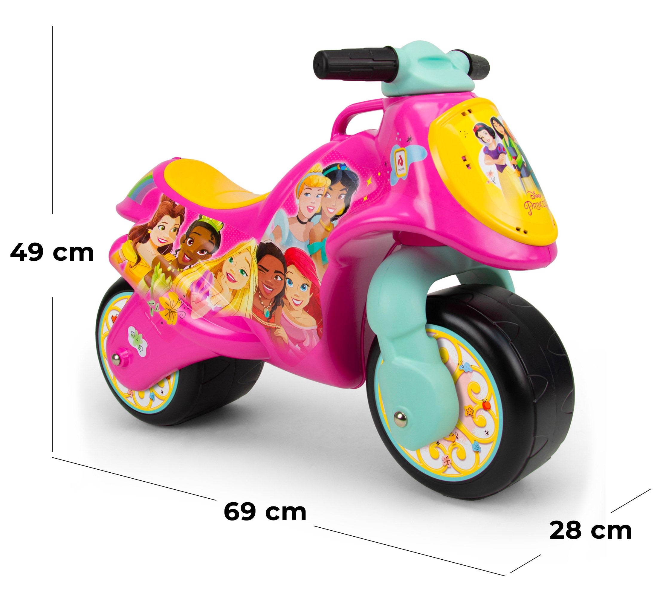 Moto Cavalcabile per Bambini 69x28x49 cm Primi Passi Neox Disney Princess