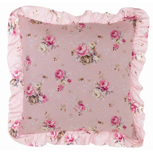 Cuscino Decorativo con Gala stile Shabby Chic Floreale Provenzale Blanc Mariclò Colore: Rosa