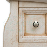 Arredo bagno in legno avorio decapè - 85 cm