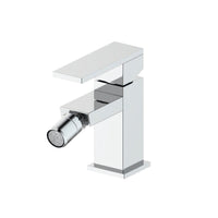 Miscelatore bidet monocomando Square ottone cromato con piletta di scarico click-clack