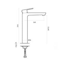 Miscelatore monocomando lavabo alto Orion con piletta di scarico click-clack