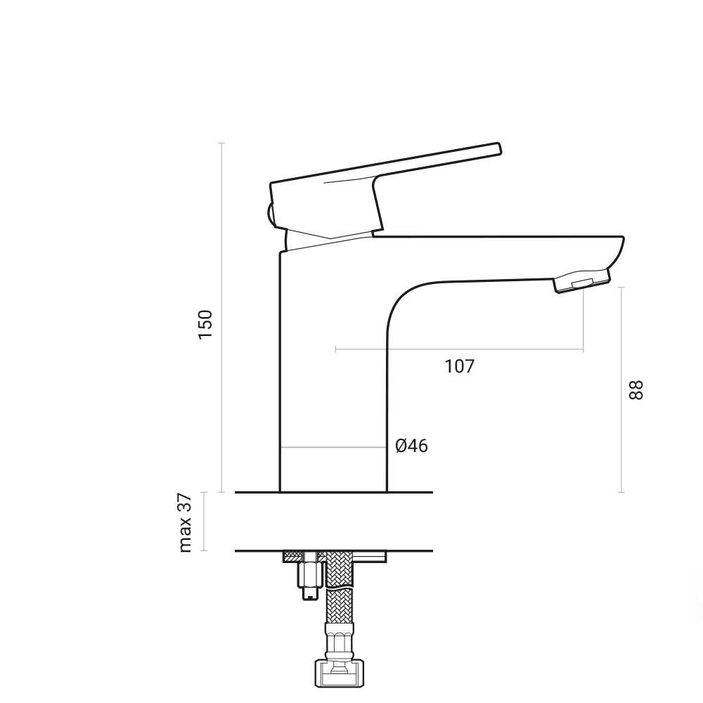 Composizione Orion con miscelatore lavabo+ bidet in ottone cromato