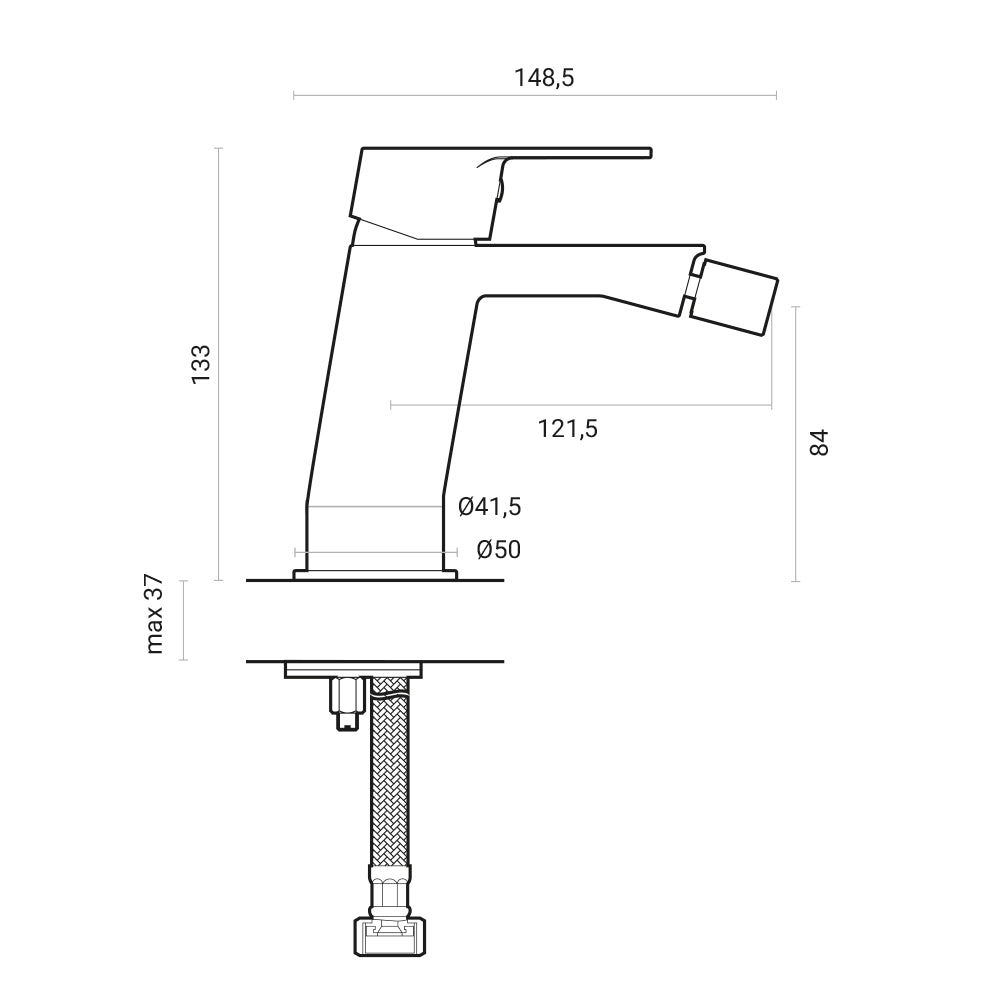 Composizione Brezza con miscelatore lavabo+ bidet in ottone cromato