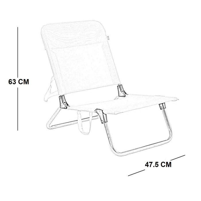 Sedia sdraio Fiam quick alluminio con telo bianco 022tx bi 