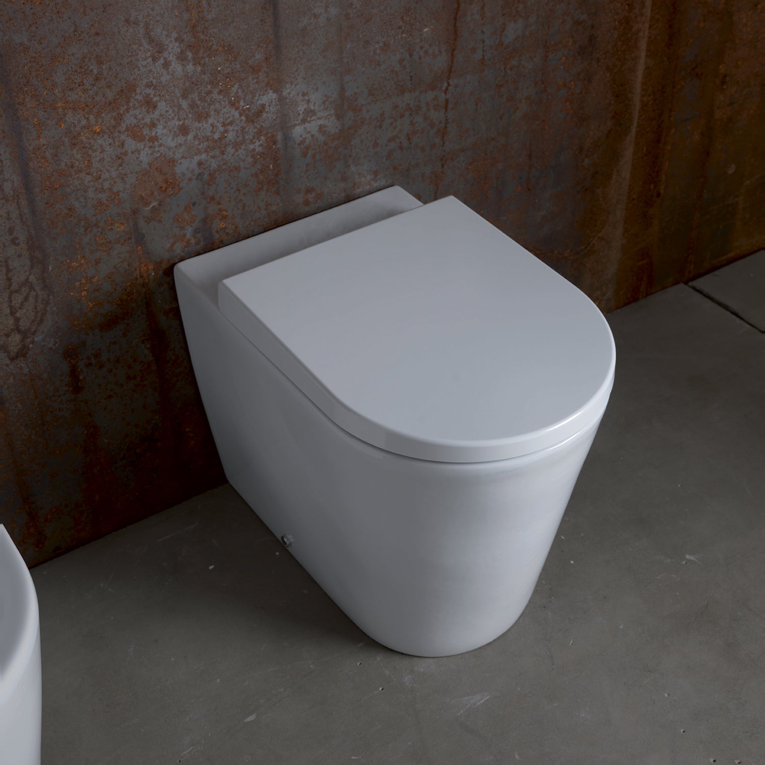 Sanitari filomuro moderni Sanindusa Urb.Y PLUS 55 wc, bidet e sedile soft close