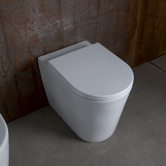 Sanitari filomuro moderni Sanindusa Urb.Y PLUS 55 wc, bidet e sedile soft close