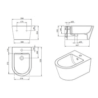 Sanitari sospesi Sanindusa Urb.Y PLUS 52 wc, bidet e sedile soft close