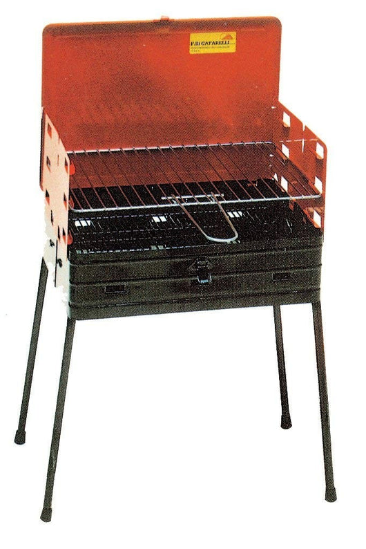 BARBECUE A CARBONE RICHIUDIBILE A VALIGETTA 41x30 CON PARAVENTO FORNACELLA