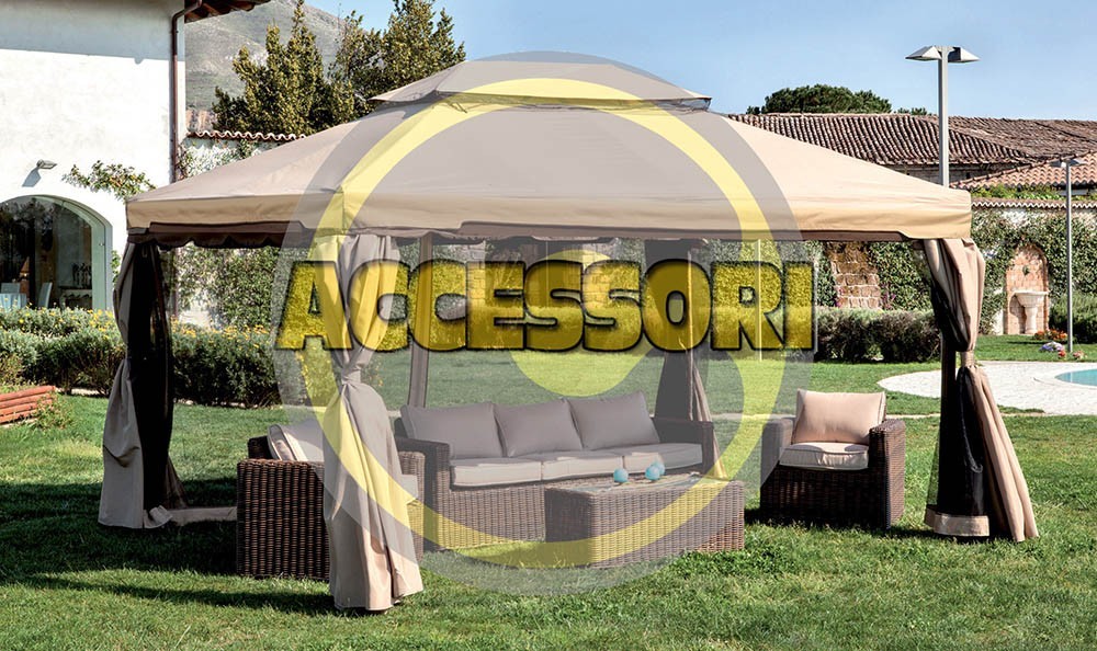 RICAMBIO SET 4 TELI MOSCHIERA PER GAZEBO ADVENTURE MAGNUM 360X480 ZANZARIERE